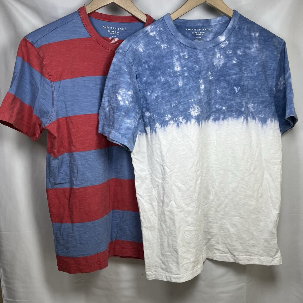 American Eagle mens tshirt bundle of 2 size small super soft standard fit casual